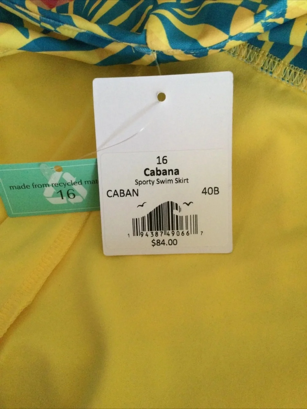 Sunsets Cabana Sporty Swim Skirt Size 16